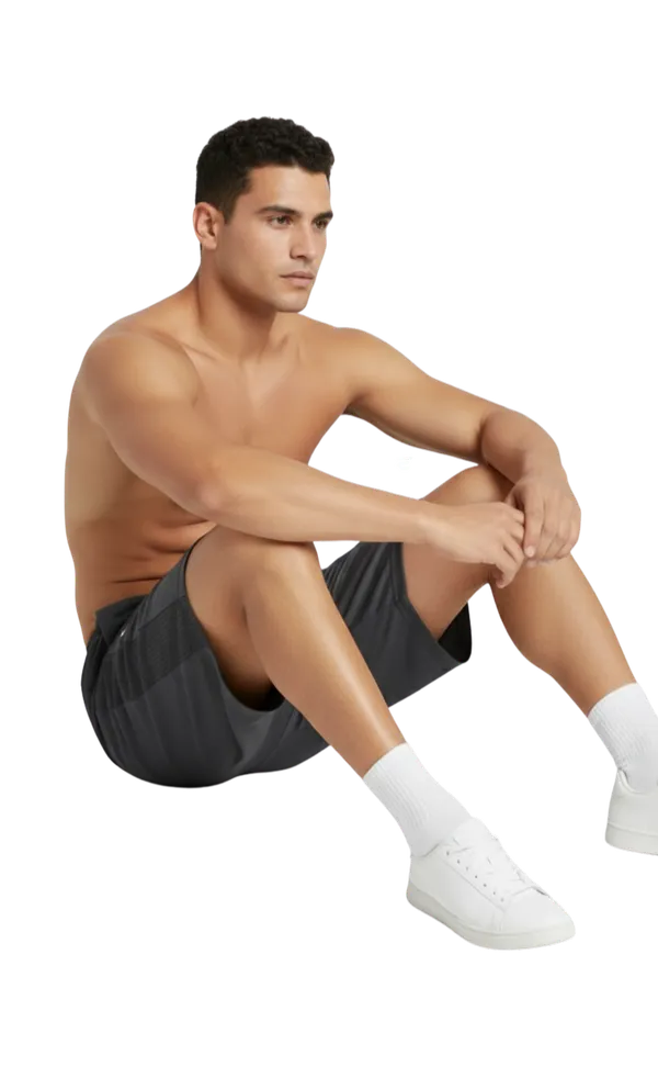 Brown_Cotton_Blend_Dri_Fit_Shorts_For_Men