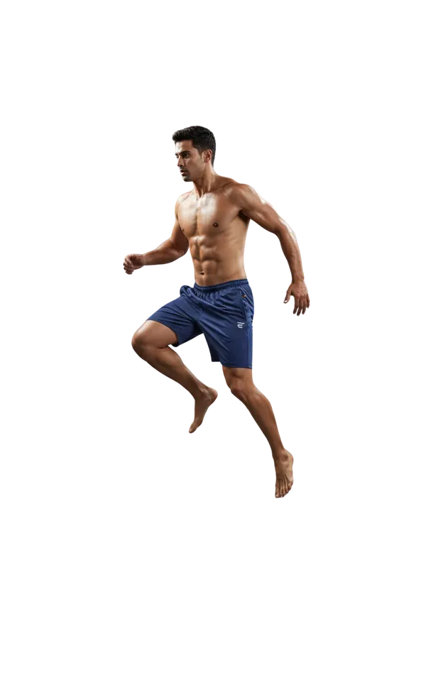 Royal_Blue_Cotton_Blend_Regular_Fit_Shorts_For_Men