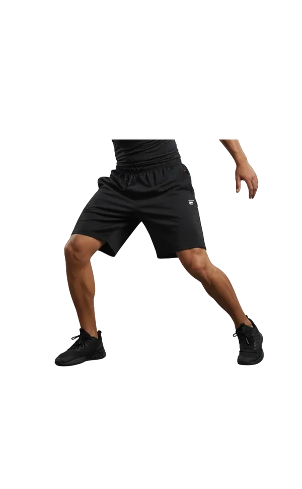 Black_Cotton_Blend_Regular_Fit_Shorts_For_Men