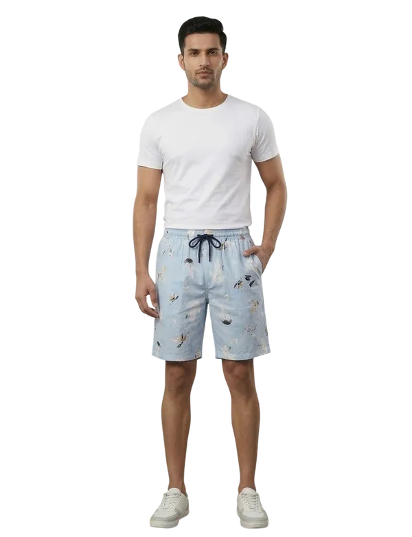 Blue_Cotton_Printed_Shorts_For_Men