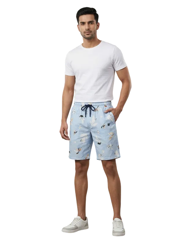 Blue_Cotton_Printed_Shorts_For_Men