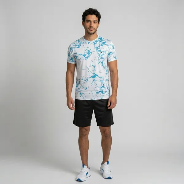 Blue_Cotton_Blend_Round_Neck_Printed_T_Shirt_For_Men
