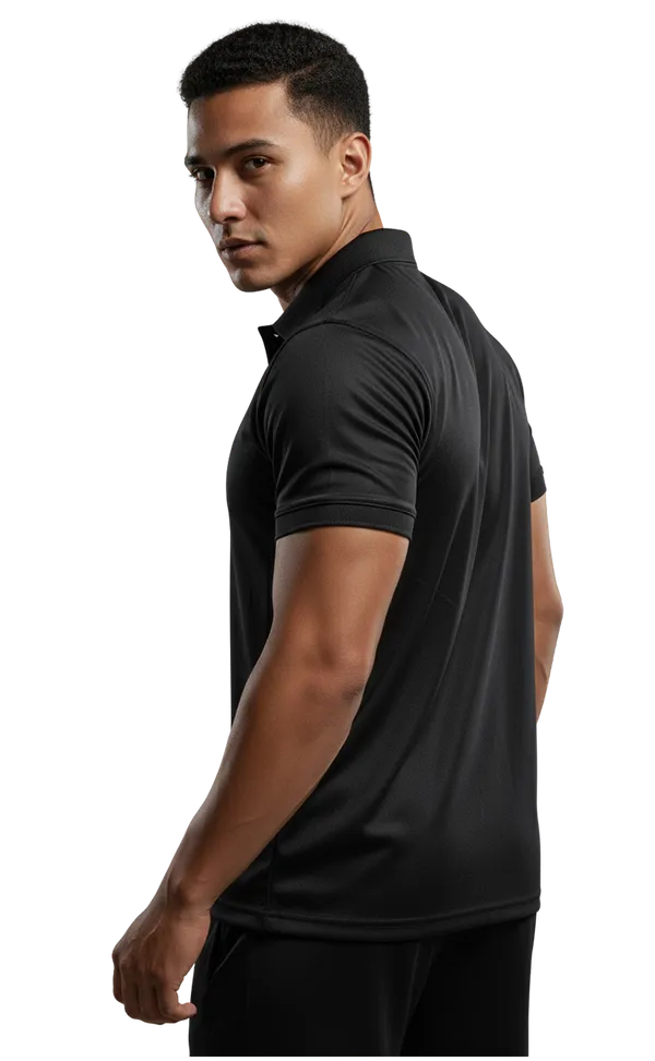 Black_Polyester_Blend_Polo_Neck_Solid_Mesh_T_Shirt_For_Men