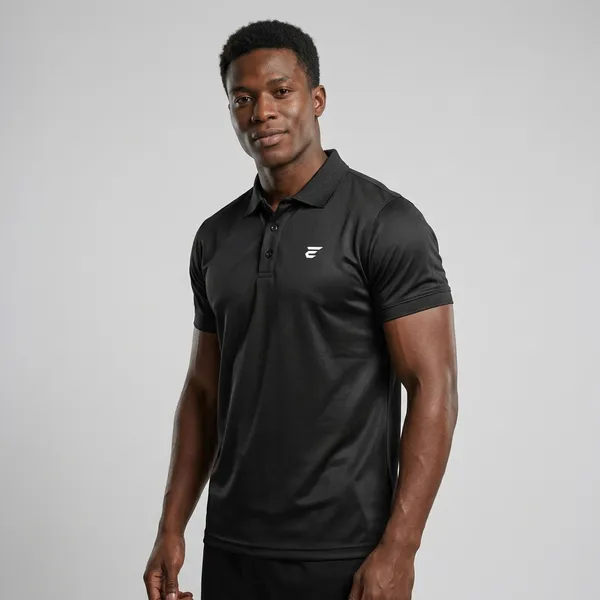 Black_Polyester_Blend_Polo_Neck_Solid_Mesh_T_Shirt_For_Men