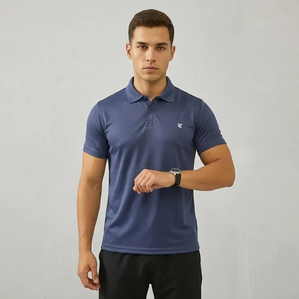 Blue_Polyester_Blend_Polo_Neck_Solid_Mesh_T_Shirt_For_Men