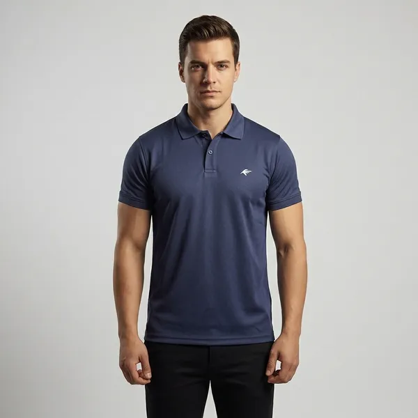 Navy_Blue_Polyester_Polo_Neck_Solid_T_Shirt_For_Men