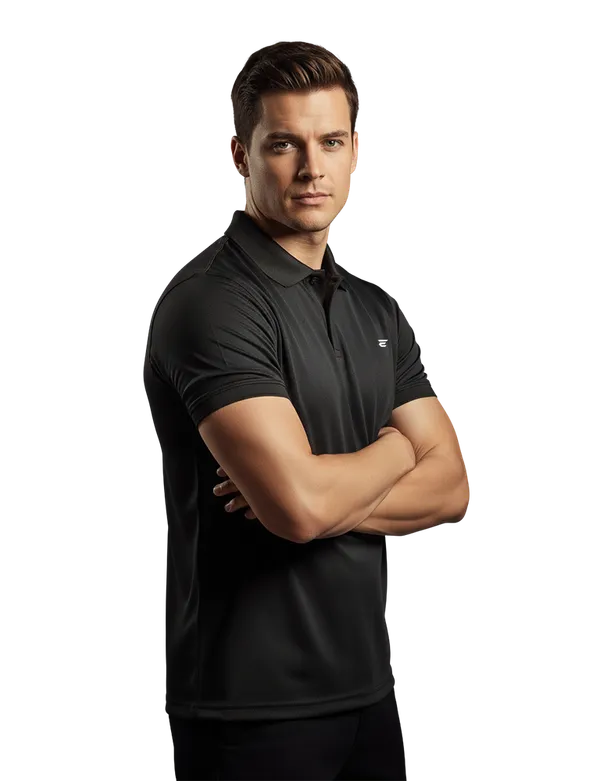 Black_Polyester_2_Way_Stretch_Polo_Neck_Solid_T_Shirt_For_Men