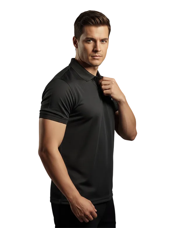 Black_Polyester_2_Way_Stretch_Polo_Neck_Solid_T_Shirt_For_Men