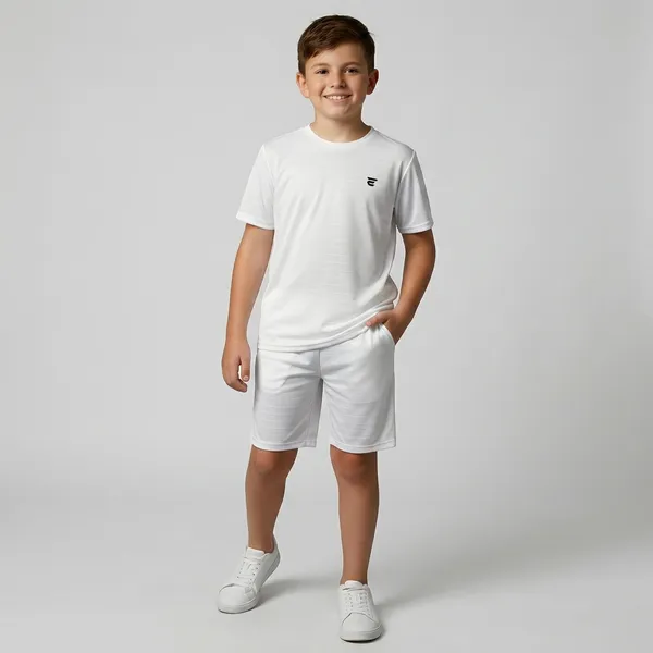 White_Cotton_Round_Neck_Solid_Mesh_T_Shirt_For_Kids
