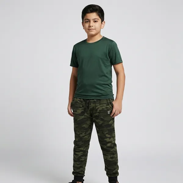 Green_Cotton_Rib_Knit_Stretch_Fit_Boys_Track_Wear_For_Kids