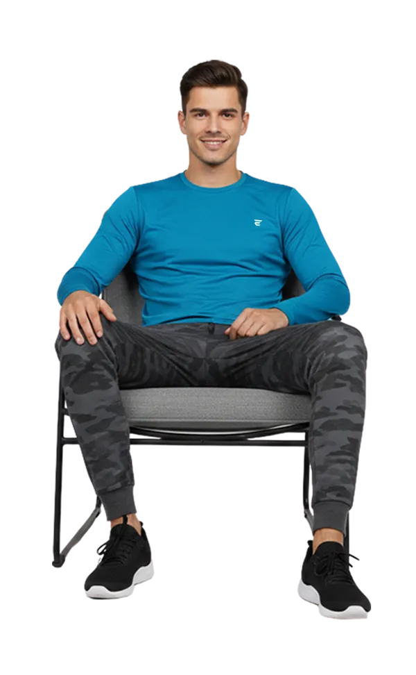 Blue_Cotton_Blend_Full_Sleeve_Round_Neck_T_Shirt_For_Men