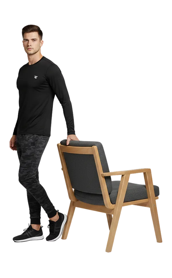 Black_Cotton_Blend_Full_Sleeve_Mesh_Round_Neck_T_Shirt_For_Men