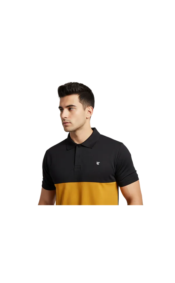 Black_Red_Cotton_Blend_Polo_Neck_Drifit_Two_Color_T_Shirt_For_Men
