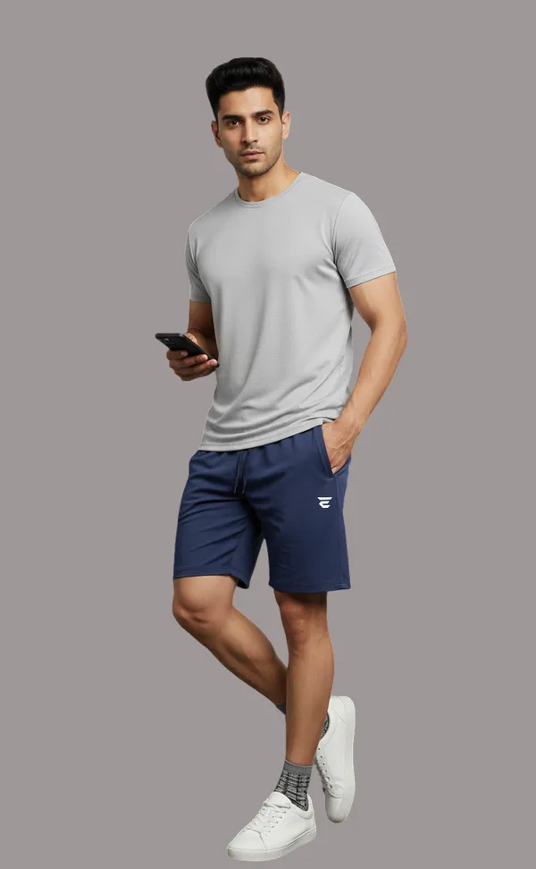 Royal_Blue_Cotton_Blend_Regular_Fit_Shorts_For_Men