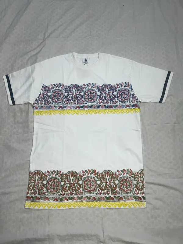 Madhubani_Block_Printed_And_Evil_Eye_Block_Printed_White_T-Shirt_Pack_Of_2