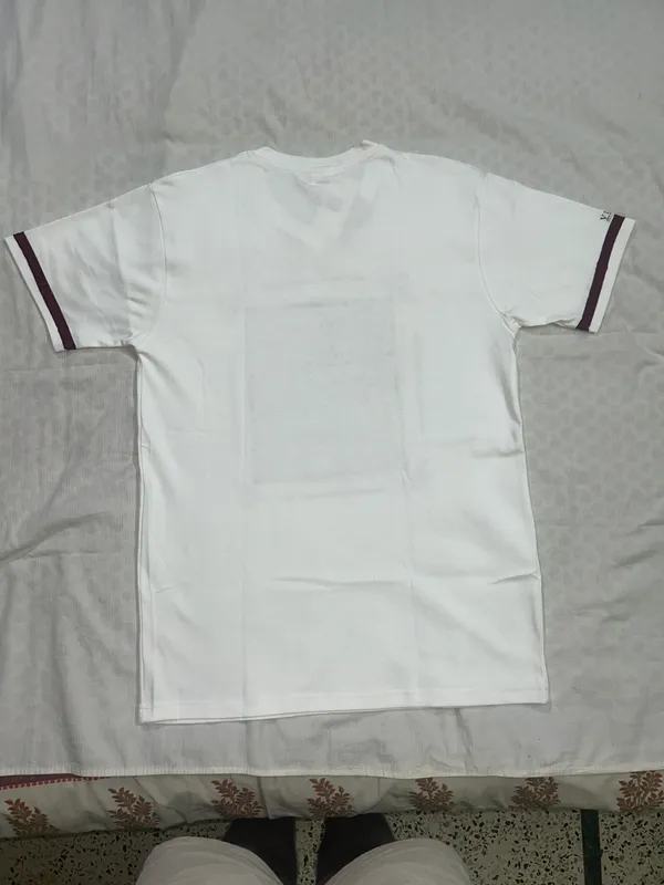Kolkata_Block_Printed_And_Telephone_Block_Printed_White_T-Shirt_Pack_Of_2