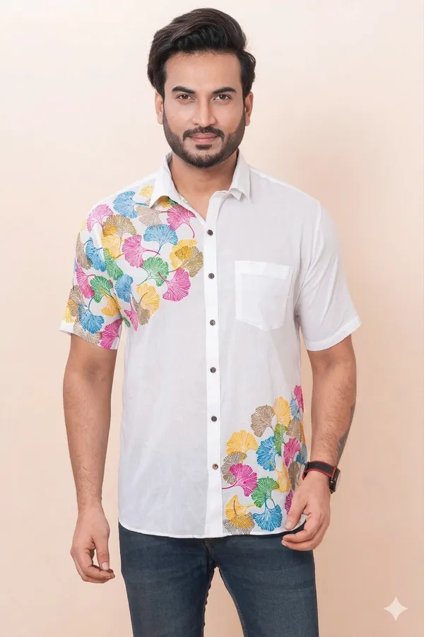 Mushroom_Printed_White_Shirt