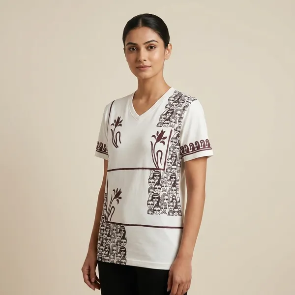 Womenia_Block_Printed_And_Hummingbird_Block_Printed_White_T-Shirt_Pack_Of_2