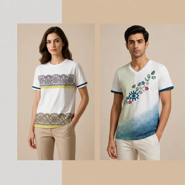 Madhubani_Block_Printed_And_Evil_Eye_Block_Printed_White_T-Shirt_Pack_Of_2