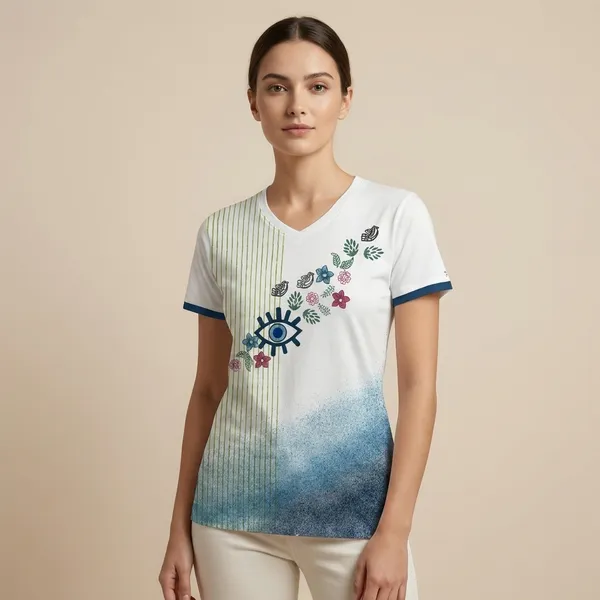 Madhubani_Block_Printed_And_Evil_Eye_Block_Printed_White_T-Shirt_Pack_Of_2