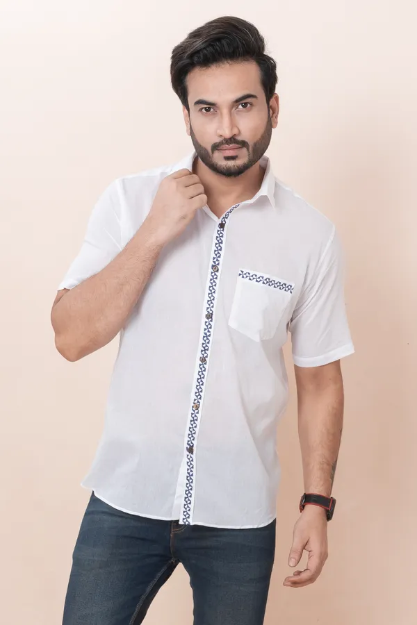 Blue_Trell_Printed_And_Brown_Bees_Printed_White_Shirt_Pack_Of_2