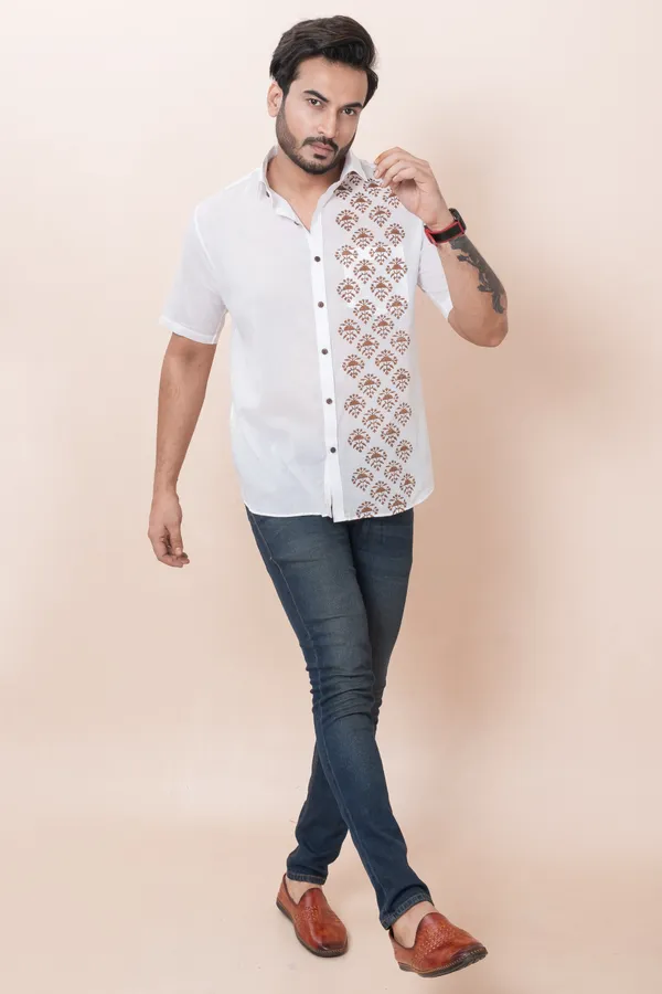 Blue_Trell_Printed_And_Brown_Bees_Printed_White_Shirt_Pack_Of_2