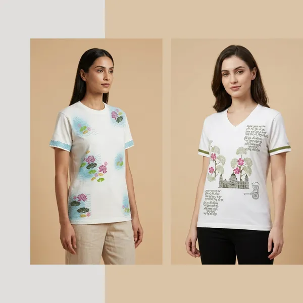 Lotus_Block_Printed_And_Victoria_Block_Printed_White_T-Shirt_Pack_Of_2