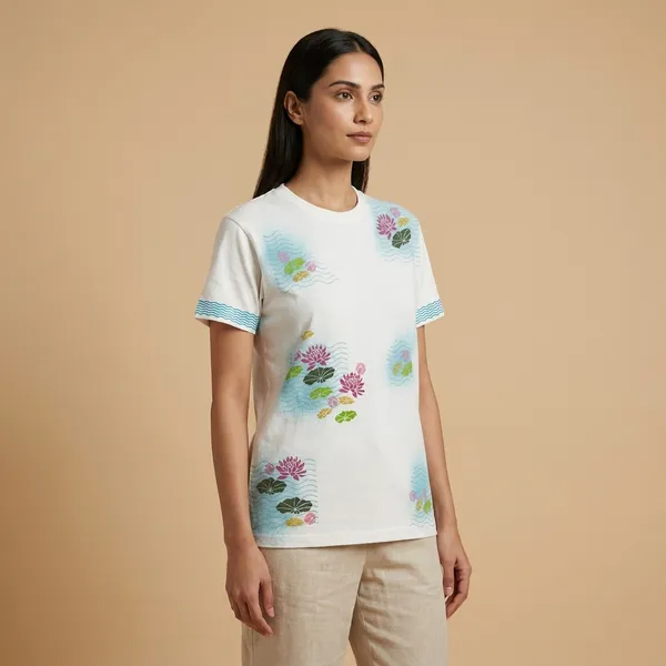 Lotus_Block_Printed_And_Victoria_Block_Printed_White_T-Shirt_Pack_Of_2