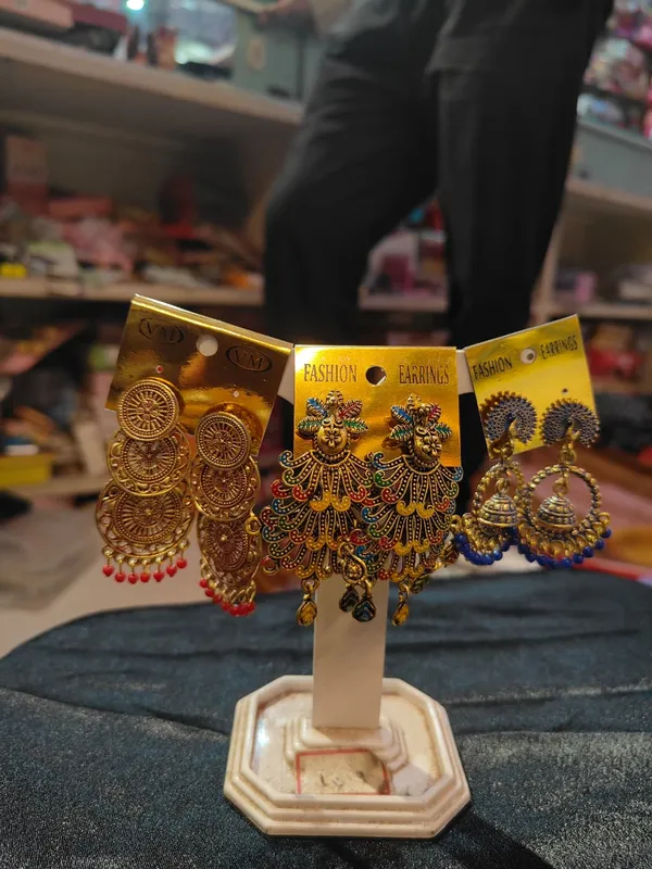 Gold_Alloy_Ethnic_Jhumka_Earrings_For_Women_(Pack_of_3_)