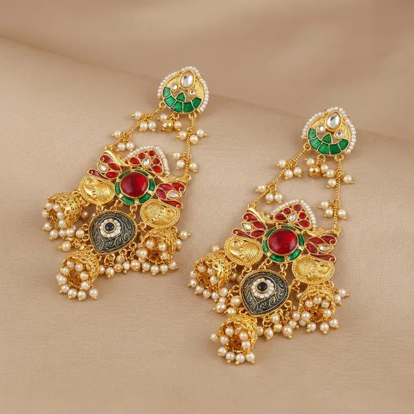 Premium_Quality_Long_Chain_Kashmiri_Earrings_For_Women