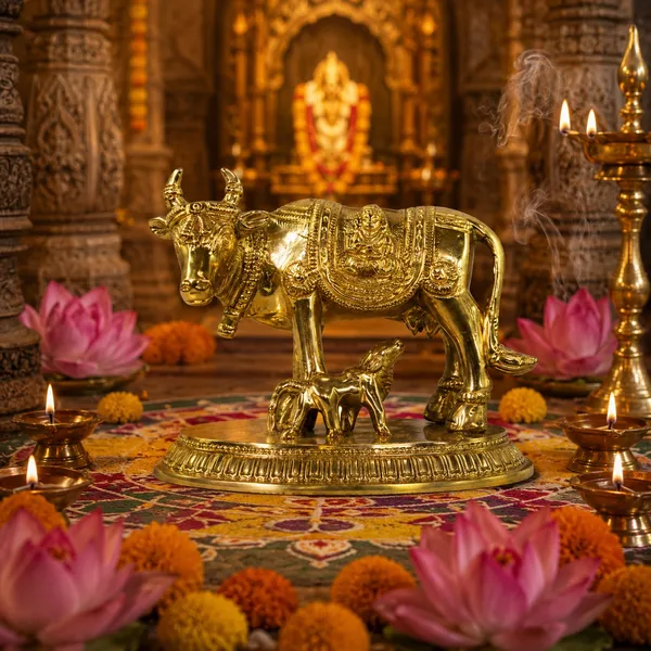100%_Brass_Golden_Kamdhenu_Cow_with_Calf_Statue_|_1.3_kg_Heavy_Brass_Kamdhenu_Idol_|_Handmade_Sacred_Cow_&_Calf_Showpiece_for_Home_Temple,_Pooja_Room,_Office,_Living_Room,_Vastu_&_Spiritual_Gift