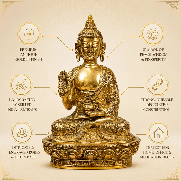 100%_Solid_Brass_Lord_Buddha_Statue_|_1.36_kg_Heavy_Golden_Buddha_Idol_in_Abhaya_Mudra_|_Handmade_Meditation_Buddha_Murti_for_Home_Temple,_Office,_Living_Room,_Yoga_Room_&_Spiritual_Gift