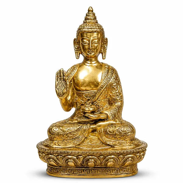 100%_Solid_Brass_Lord_Buddha_Statue_|_1.36_kg_Heavy_Golden_Buddha_Idol_in_Abhaya_Mudra_|_Handmade_Meditation_Buddha_Murti_for_Home_Temple,_Office,_Living_Room,_Yoga_Room_&_Spiritual_Gift