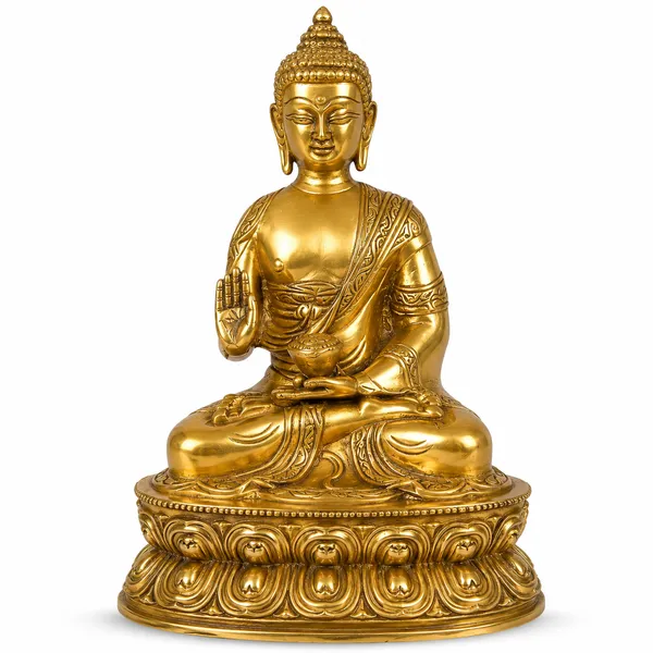 100%_Solid_Brass_Lord_Buddha_Statue_|_Handmade_Golden_Buddha_Idol_for_Home_Temple,_Meditation,_Living_Room,_Office_&_Spiritual_Décor