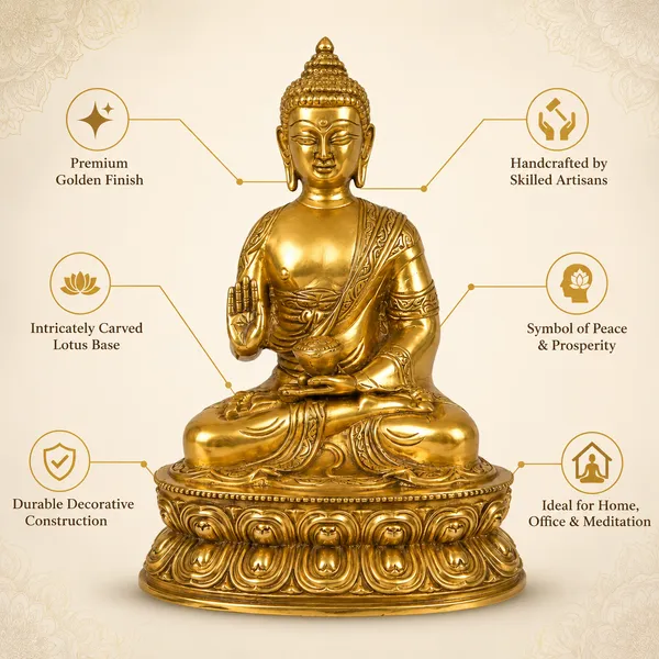 100%_Solid_Brass_Lord_Buddha_Statue_|_Handmade_Golden_Buddha_Idol_for_Home_Temple,_Meditation,_Living_Room,_Office_&_Spiritual_Décor