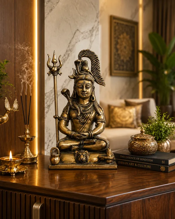 100%_solid_brass_Lord_Shiva_statue_(2.09_kg)_featuring_Trishul,_Shivling_&_Nandi._Handmade_antique_brass_Mahadev_idol_for_home_temple,_office_décor,_meditation_and_gifting.