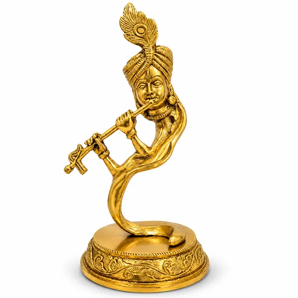 Premium_Brass_Lord_Krishna_Statue_(0.915_kg)_|_Golden_Flute_Krishna_Idol_for_Home_Decor,_Pooja_Room_&_Gifting