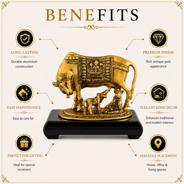 _Cow_and_Calf_Statue_with_Intricate_Traditional_Detailing_&_Golden_Finish_with_1.6kg_|_Decorative_Kamadhenu_Idol_for_Pooja_Room,_Home_&_Gifting