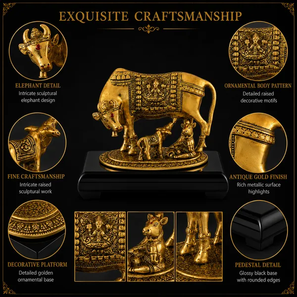 _Cow_and_Calf_Statue_with_Intricate_Traditional_Detailing_&_Golden_Finish_with_1.6kg_|_Decorative_Kamadhenu_Idol_for_Pooja_Room,_Home_&_Gifting