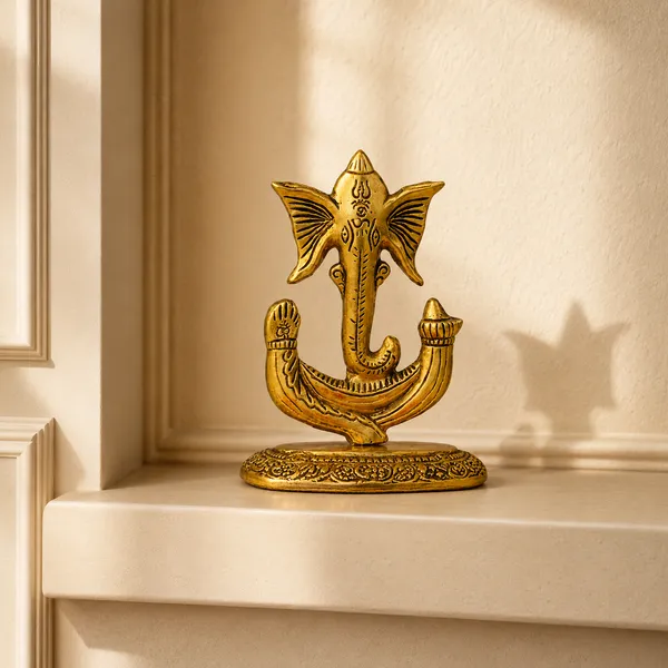 _Ganesha_Decorative_Idol_with_Om_Design_&_Ornate_Base,_220g_|_Ganpati_Murti_for_Pooja_Room,_Home_Temple_&_Gifting