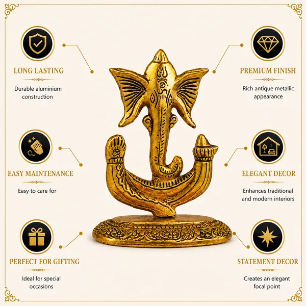 _Ganesha_Decorative_Idol_with_Om_Design_&_Ornate_Base,_220g_|_Ganpati_Murti_for_Pooja_Room,_Home_Temple_&_Gifting