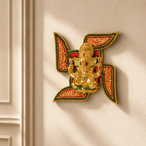 _Ganesha_Wall_Decor_300g_with_Traditional_Gold_Finish_|_7x7_Inch_Ganesh_Wall_Hanging_for_Pooja_Room,_Home_Temple_&_Gifting