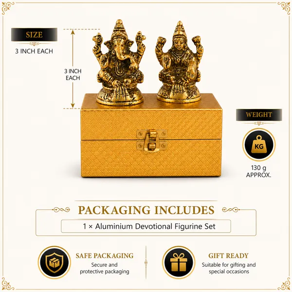 _Lakshmi_Ganesha_Idol_Set_130g_with_Antique_Gold_Finish_|_3_Inch_Each_Hindu_God_Statue_Set_for_Pooja,_Home_Temple_&_Gifting