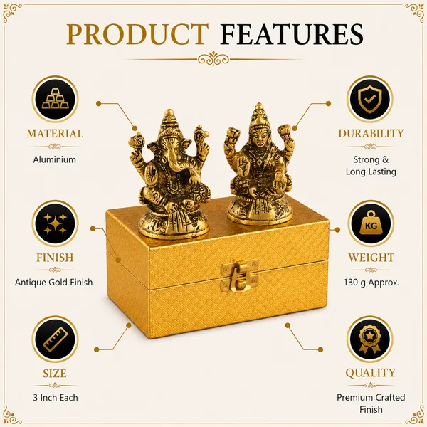 _Lakshmi_Ganesha_Idol_Set_130g_with_Antique_Gold_Finish_|_3_Inch_Each_Hindu_God_Statue_Set_for_Pooja,_Home_Temple_&_Gifting