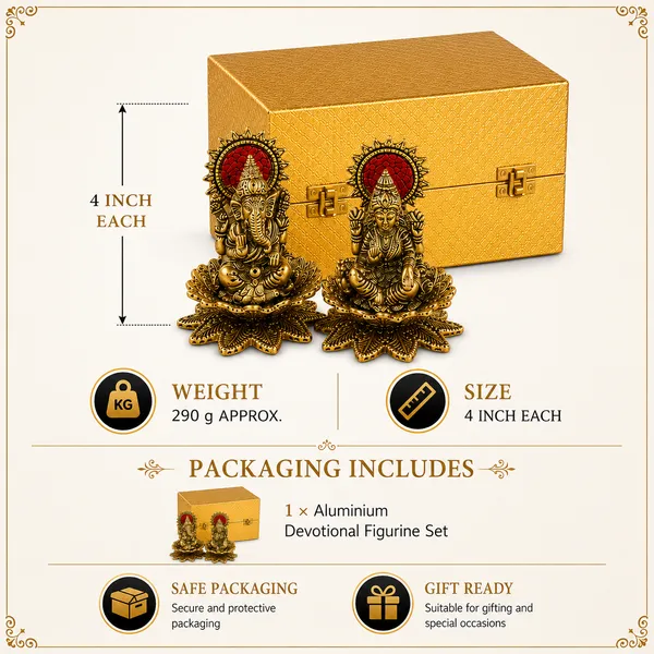 Lakshmi_Ganesha_Idol_Set_290g_with_Antique_Gold_Finish_|_4_Inch_Each_Decorative_Hindu_God_Statue_Set_for_Pooja_&_Gifting