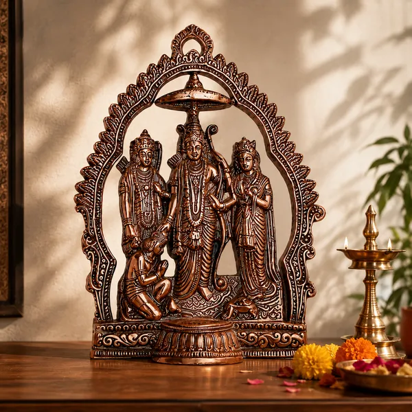 _Ram_Darbar_Statue_with_Decorative_Arch_&_Bell,_1.1kg_|_Lord_Rama_Sita_Lakshman_Hanuman_Idol_for_Pooja_Home_Decor_&_Gifting