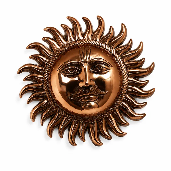 _Sun_Wall_Decor_with_Antique_Copper_Finish_400g_|_Surya_Dev_Decorative_Wall_Hanging_for_Pooja_Room,_Home_&_Entrance_Decor