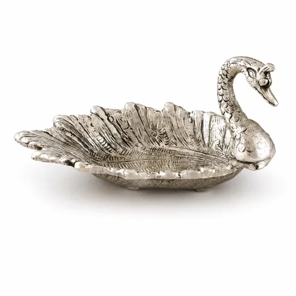 _Swan_Decorative_Dish_210g_with_Intricate_Embossed_Design_|_7.5_Inch_Swan_Bird_Showpiece_for_Home_Decor,_Tabletop_&_Gifting