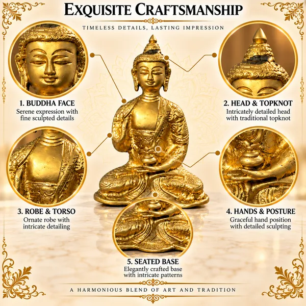 Brass_Buddha_Statue_with_Intricate_Detailing_1kg_|_Golden_Finish_Gautama_Buddha_Idol_for_Pooja_Room,_Meditation_Space_&_Home_Decor