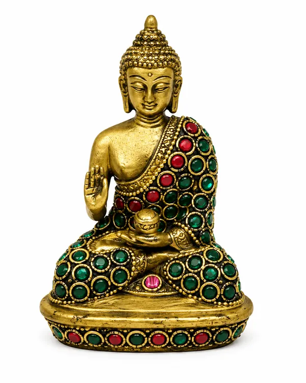 Brass_Buddha_Statue_with_Intricate_Stone_Work_and_Ornate_Round_Base_|_Premium_Gautama_Buddha_Idol_for_Home,_Office_&_Pooja_Decor